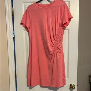 Coral Ruched Women's Dress